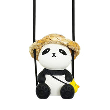 Load image into Gallery viewer, Cute Anime Swing Panda Car Rearview Mirror Pendant Super Cool Revolver Car Decor Pendant Auto Interior Ornament Decoration
