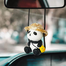 Load image into Gallery viewer, Cute Anime Swing Panda Car Rearview Mirror Pendant Super Cool Revolver Car Decor Pendant Auto Interior Ornament Decoration
