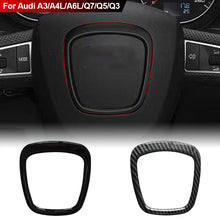 Load image into Gallery viewer, Car Steering Wheel Center Panel Logo Frame Decorative Cover For Auto Audi A3 A4L A5 A6L A8L Q3 Q5 Q7
