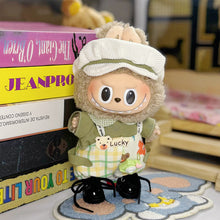 Load image into Gallery viewer, Miniature Rustic Overall Set for 17cm Labubu Dolls Cute DIY Doll Clothes Fashion Accessories Lovely Outfit Gifts for Girls Friends
