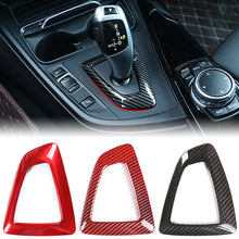 Load image into Gallery viewer, Car Carbon Fiber Gear Shift Frame Trim For BMW 1 2 3 4 5 6 Series F20 F21 F22 F23 F30 F31 GT F34 F35 F32 F33 F36 F10 F18 GT F07 F06 F12 F13 X3 X4 X5 X6
