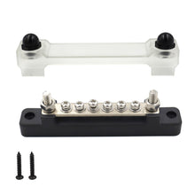 Load image into Gallery viewer, 12V Boat Camper RV Bus Bar Terminal Block 1/4 Inch Stud 150A Electrical Power Distribution Block Bus Bar M6 Screw for Truck Caravan
