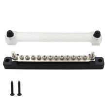 Load image into Gallery viewer, 12V Boat Camper RV Bus Bar Terminal Block 1/4 Inch Stud 150A Electrical Power Distribution Block Bus Bar M6 Screw for Truck Caravan
