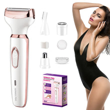 Load image into Gallery viewer, 2 In 1 Epilator Electric Lady Shaver Body Hair Painless Removal Cordless Trimmer Razor Face Leg Armpit Bikini Hand Pubic Shaver Razor Gifts For Women
