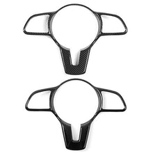 Load image into Gallery viewer, Car Steering Wheel Button Frame Trim Cover Carbon Fiber Bright Black for Mercedes Benz A B C E GLC GLA CLA GLS GLE EQC GLB
