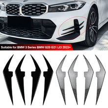 Load image into Gallery viewer, 4Pcs/Set Car Front Bumper Fog Lamp Side Fins Lip Splitters Air Trim Fitmet For BMW 3 Series G20/G21 LCI 2023+ M Sport
