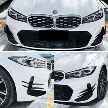 Load image into Gallery viewer, 4Pcs/Set Car Front Bumper Fog Lamp Side Fins Lip Splitters Air Trim Fitmet For BMW 3 Series G20/G21 LCI 2023+ M Sport
