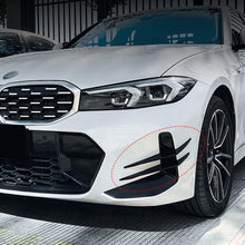 Load image into Gallery viewer, 4Pcs/Set Car Front Bumper Fog Lamp Side Fins Lip Splitters Air Trim Fitmet For BMW 3 Series G20/G21 LCI 2023+ M Sport
