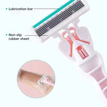 Load image into Gallery viewer, Soap Head 1 Handle+4 Blades Men Women Manual Safety Razor 6-Layer Stainless Steel Hair Removal Shaving Replaceable Shaver Head
