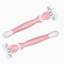 Load image into Gallery viewer, Soap Head 1 Handle+4 Blades Men Women Manual Safety Razor 6-Layer Stainless Steel Hair Removal Shaving Replaceable Shaver Head
