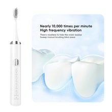 Load image into Gallery viewer, USB Charging Sonic Vibration Adult Electric Toothbrush USB Charging Smart Toothbrush 8 Modes Replaceable Brush Head Oral Care
