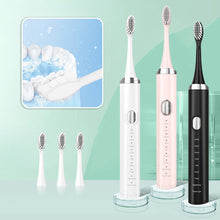 Load image into Gallery viewer, USB Charging Sonic Vibration Adult Electric Toothbrush USB Charging Smart Toothbrush 8 Modes Replaceable Brush Head Oral Care
