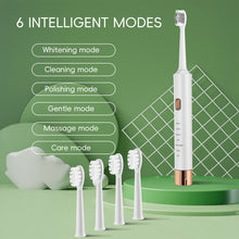Load image into Gallery viewer, Sonic Electric Adult Toothbrush Battery Life 35 Day USB Rechargeable IPX7 Waterproof Toothbrushes High Frequency Cleaning 6 Cleaning Modes
