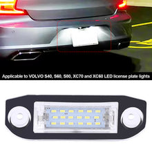 Load image into Gallery viewer, 1PC/2Pcs Car LED License Plate Lights Number Plate Lamp Replacement 12V Light For VOLVO S40 S60 S80 XC60 XC70 XC90 C70 V50 V60 V70
