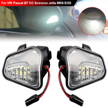 Load image into Gallery viewer, 2Pcs Car LED Side Rearview Mirror Floor Ground Lamp Puddle Welcome Light For VW Passat B7 CC Scirocco Jetta MK6 EOS Beetle R

