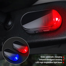 Load image into Gallery viewer, LED Car Solar Energy Wireless Anti-Theft Warning Light Caution Lamp Alarm Fake Anti-theft Flashing Decorative Light
