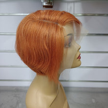 Load image into Gallery viewer, Highlight 13x4 Body Wave Glueless Closure Human Hair Frontal Wigs Ombre Brown Mix Blonde Water Wave C Part Short Bob Wig

