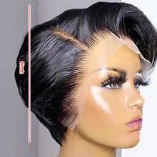 Load image into Gallery viewer, Highlight 13x4 Body Wave Glueless Closure Human Hair Frontal Wigs Ombre Brown Mix Blonde Water Wave C Part Short Bob Wig
