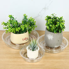 Load image into Gallery viewer, Transparent Thickened PET Circular Flowerpot Tray Water Tray Flower Tray Cushion Base

