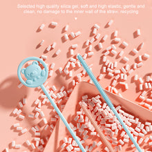 Load image into Gallery viewer, Straw Brush Bottle Cleaning Brush Slender Silicone Small Brush Straw Cup Brush Cover Thickened Lengthened Straw Brush

