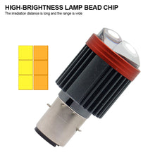 Load image into Gallery viewer, BA20D Motorcycle LED Dual-Lens Projector Headlight Scooter Motorbike Dual Lens Light Bulb DRL Hi/Lo Beam for E-Bike ATV
