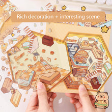 Load image into Gallery viewer, 1Set Creative 3D Simulation Cabin Stickers Cute Cartoon Handmade DIY Landscaping Stickers Scene Stacking Pasting Stickers
