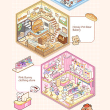 Load image into Gallery viewer, 1Set Creative 3D Simulation Cabin Stickers Cute Cartoon Handmade DIY Landscaping Stickers Scene Stacking Pasting Stickers
