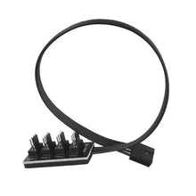 Load image into Gallery viewer, 1 to 5/4 Way PWM Fan Hub PC CPU Cooling 4 PIN/3PIN Fan Power Cable Hub Splitter Adapter Desktop Computer Cooler Case Fan

