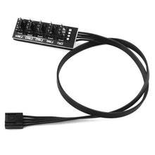 Load image into Gallery viewer, 1 to 5/4 Way PWM Fan Hub PC CPU Cooling 4 PIN/3PIN Fan Power Cable Hub Splitter Adapter Desktop Computer Cooler Case Fan
