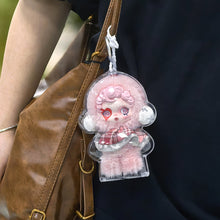 Load image into Gallery viewer, 1PC Protective Acrylic Storage Case For Plush Dolls Display Bag for Skull Panda No Doll Transparent Portable Cable Organizer Box
