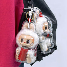 Load image into Gallery viewer, 1PC Protective Acrylic Storage Case For Plush Dolls Display Bag for Labubu V3 No Doll Transparent Portable Cable Organizer Box
