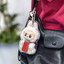 Load image into Gallery viewer, 1PC Protective Acrylic Storage Case For Plush Dolls Display Bag for Labubu V3 No Doll Transparent Portable Cable Organizer Box
