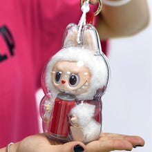 Load image into Gallery viewer, 1PC Protective Acrylic Storage Case For Plush Dolls Display Bag for Labubu V3 No Doll Transparent Portable Cable Organizer Box
