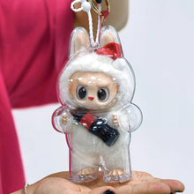 Load image into Gallery viewer, 1PC Protective Acrylic Storage Case For Plush Dolls Display Bag for Labubu V3 No Doll Transparent Portable Cable Organizer Box
