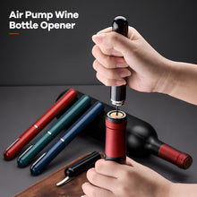 Load image into Gallery viewer, 2in1 Portable Air Pump Wine Bottle Opener with Foil Cutter Wine Corkscrew Wine Air Pressure Corkscrew Cork Remover
