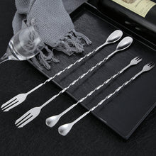 Load image into Gallery viewer, Stainless Steel Stir Bar Spoon Mixing Ounces Cocktail Spoon Drink Shaker Muddler Stirrer Bartender Tools Teadrop Spoon Bar Tools
