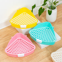 Load image into Gallery viewer, Rabbit Litter Tray Toilet Animal Potty Trainer Bunny Corner Toilet Box for Ferret Hamster Dragon Cat Guinea Pig Supplies

