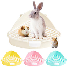 Load image into Gallery viewer, Rabbit Litter Tray Toilet Animal Potty Trainer Bunny Corner Toilet Box for Ferret Hamster Dragon Cat Guinea Pig Supplies

