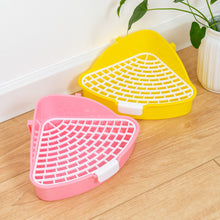 Load image into Gallery viewer, Rabbit Litter Tray Toilet Animal Potty Trainer Bunny Corner Toilet Box for Ferret Hamster Dragon Cat Guinea Pig Supplies
