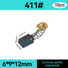 Load image into Gallery viewer, 10pcs Motor Carbon Brush Set Replacement Parts Carbon Brush Electric Hammer Cutting Polishing Machine Power Tool Electric Tools
