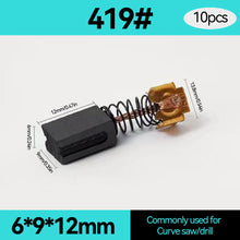 Load image into Gallery viewer, 10pcs Motor Carbon Brush Set Replacement Parts Carbon Brush Electric Hammer Cutting Polishing Machine Power Tool Electric Tools
