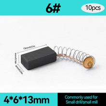 Load image into Gallery viewer, 10pcs Motor Carbon Brush Set Replacement Parts Carbon Brush Electric Hammer Cutting Polishing Machine Power Tool Electric Tools
