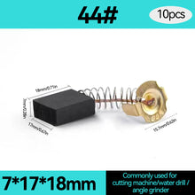 Load image into Gallery viewer, 10pcs Motor Carbon Brush Set Replacement Parts Carbon Brush Electric Hammer Cutting Polishing Machine Power Tool Electric Tools
