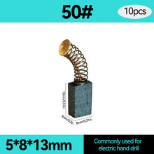 Load image into Gallery viewer, 10pcs Motor Carbon Brush Set Replacement Parts Carbon Brush Electric Hammer Cutting Polishing Machine Power Tool Electric Tools
