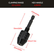 Load image into Gallery viewer, Quick Change Keyless Drill Bit Chuck Hex Shank Adapter Converter Tool Electric Micro Motor Clamp Chuck Grinder Drill Chuck
