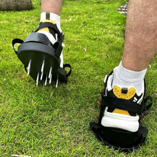 Load image into Gallery viewer, 1 Pair Grass Spiked Gardening Walking Lawn Aerator Sandals Nail Shoes Yard Garden Tool Scarifier Nail Cultivator Soil Scarifiers Shoes
