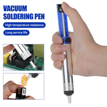 Load image into Gallery viewer, Soldering Sucker Pen Aluminum Metal Desoldering Pump Suction Tin Gun Removal Vacuum Soldering Iron Desolder Hand Welding Tools
