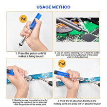 Load image into Gallery viewer, Soldering Sucker Pen Aluminum Metal Desoldering Pump Suction Tin Gun Removal Vacuum Soldering Iron Desolder Hand Welding Tools
