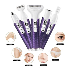 Load image into Gallery viewer, 5 IN 1 Portable Painless Electric Epilator Rechargeable Body Hair Removal Cordless Trimmer Razor Available for Men And Women Gifts
