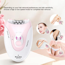 Load image into Gallery viewer, Electric Hair Removal Device Portable Home Epilator for Women Man Hair Remover With Light For Armpits And Legs Body Hair Travel
